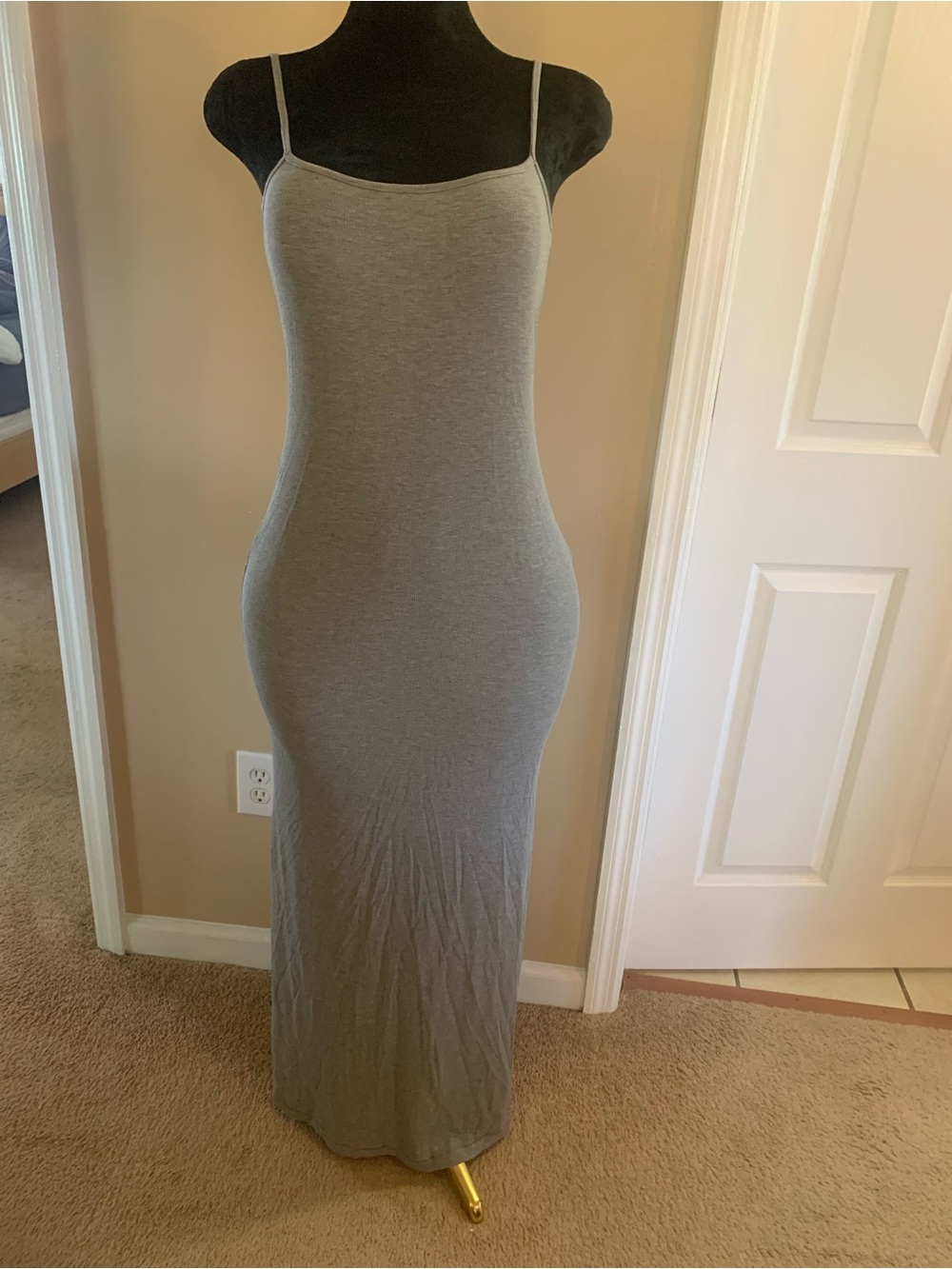 🔥 NWT SKIMS Soft Lounge Long Slip Dress Heather Grey XL
